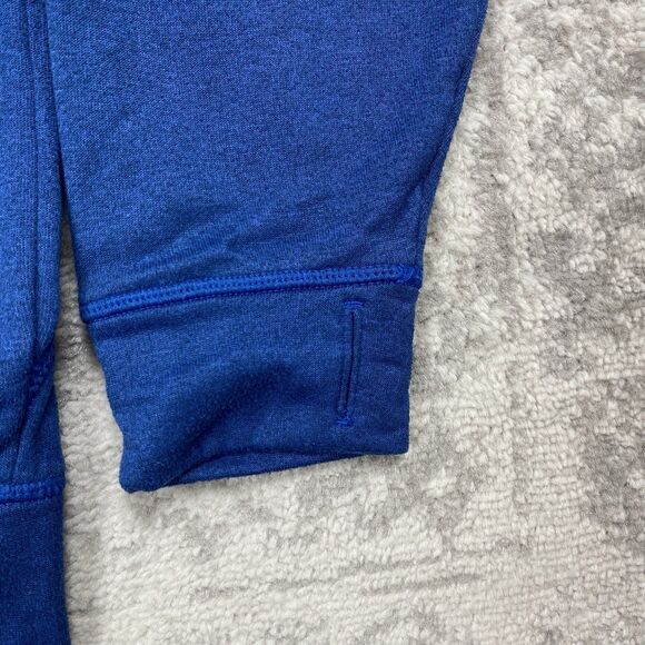 Adidas Ultimate Hoodie Climawarm Long Sleeve Blue Fleece Sweatshirt Size Large - Picture 6 of 7